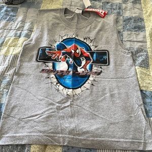 Vintage boys Spider-Man sleeveless tee shirt NWT